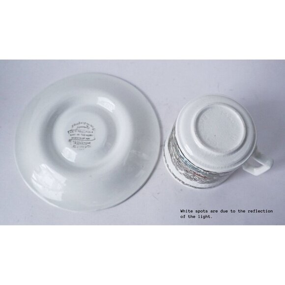 2 Vintage Teacups and Saucers Shakespeare's Sonnets by Kensington Shafford - Picture 6 of 6